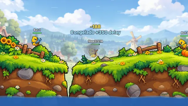 Treino contra um bot no mapa Fundo do Mar